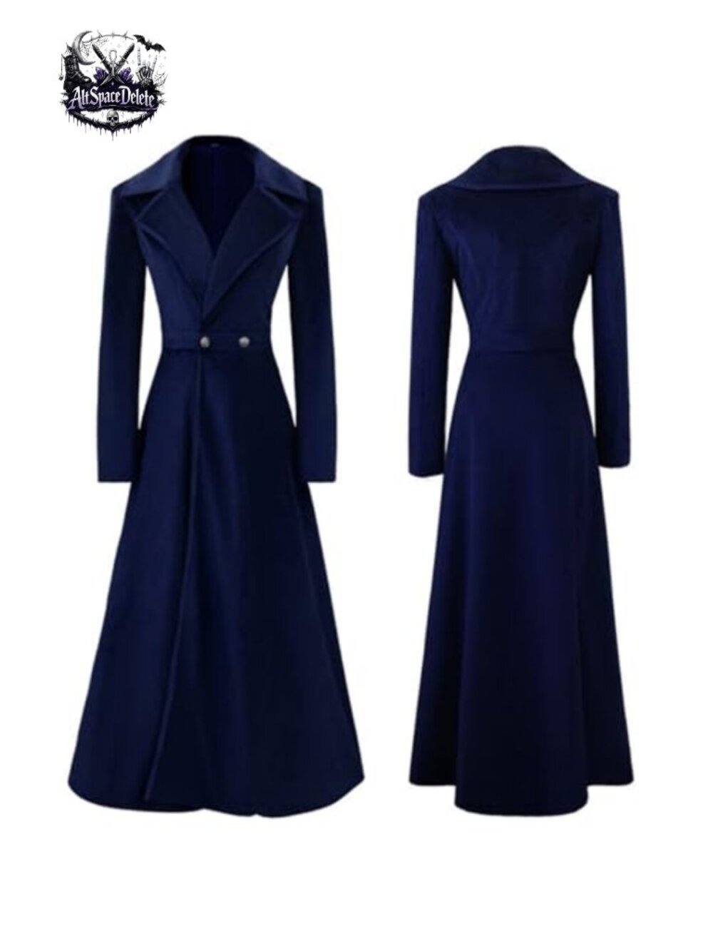 Victorian Steampunk Double Breasted Long Trench Coat Gothic Medieval Tailcoat